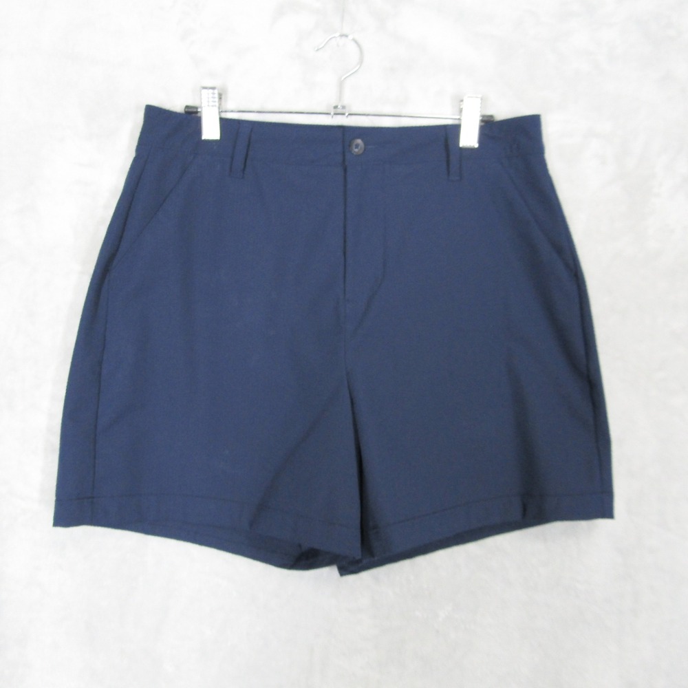 Walter Hagen Womens Navy Blue Seersucker Golf Shorts Size 8 Textured Activewear